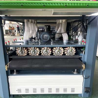 Machine de polissage à sable à brossage de bois avec brosses à plateau à disque de 9 pièces et moteur de 1,5 kW