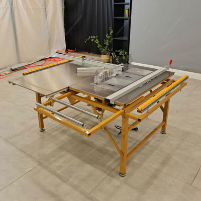Machine de découpe de contreplaqué à table coulissante de haute précision avec moteur de scie à mini-paneau PDMJ16