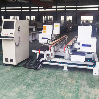 Machine à forer les portes à serrure et charnière CNC à haute puissance pour la fabrication de portes horizontales