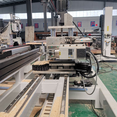 Machine à forer les portes à serrure et charnière CNC à haute puissance pour la fabrication de portes horizontales