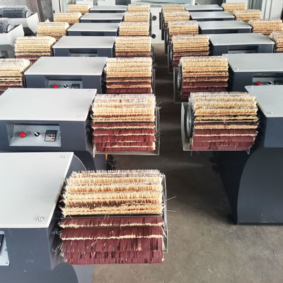 Machine à poncer le bois à double tête à tambour à brosse ponceuse pour polir les meubles en bois massif
