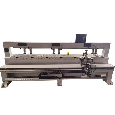 Machine de perçage de trous de serrure de porte horizontale à double ligne pour panneaux de meubles en contreplaqué MDF