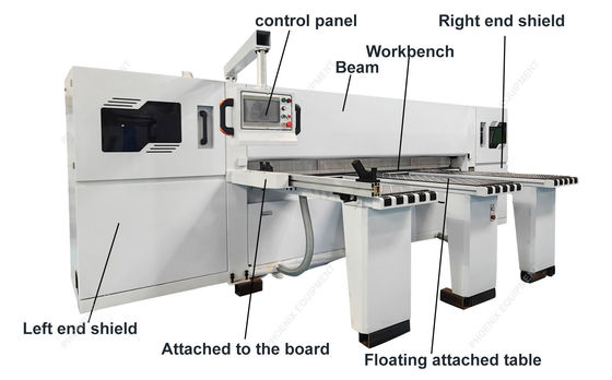 MJ6228B Ordinateur automatique à grande vitesse, coupe-faisceau CNC, chaîne de coupe, scie circulaire