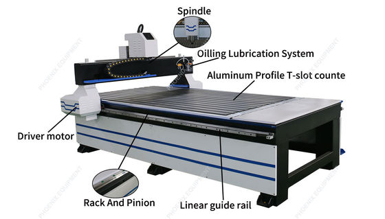 1000 kg Poids PM1325 Machines 3D pour le travail du bois Routeur CNC pour le travail du bois