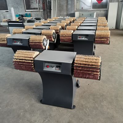 Manuel de travail du bois à double rouleau à tambour, pinceau de ponçage pour petite machine à poncer du bois massif