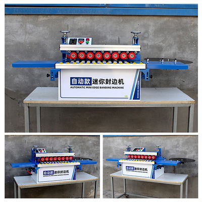 Machine à bandes de bord pour le travail du bois Mini Auto courbe et ligne droite à double usage