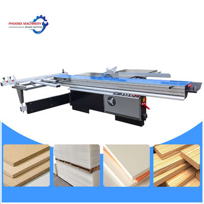 Machine de travail du bois de précision Phoenix à double lame, scie de table coulissante pour la coupe du bois