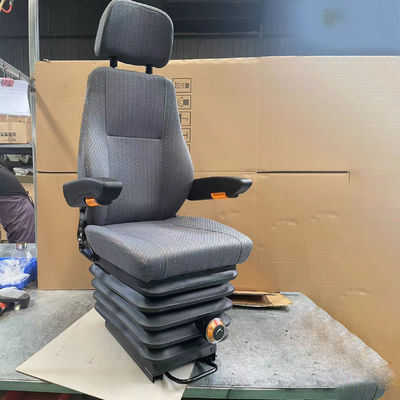 Siège du conducteur réglable pour chargeur de pelle avec absorbeur de chocs mécanique et double accoudoir