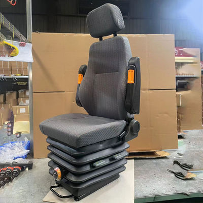 Siège du conducteur réglable pour chargeur de pelle avec absorbeur de chocs mécanique et double accoudoir