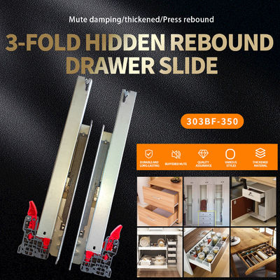 370 mm Min Profondeur du cabinet Cabinet tiroir Fond du tiroir 3 fois de rebond Relèche cachée 303BF-350