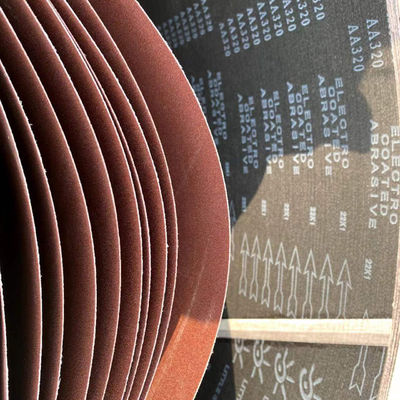Papier de ponçage à bande de conditionnement de surface OEM pour machine à poncer le bois 610*100mm 3200*170mm