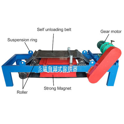 Separateur magnétique à bande transporteuse RCYD-5 de petite taille pour la vente d'équipements de décapage du fer