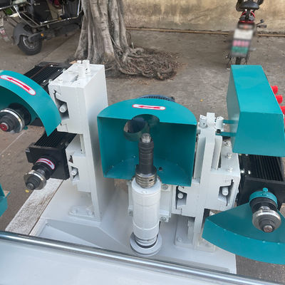 MJ105 double guide rail carré machine de mortier de bois avec 5 lames de scie 7,7kw poids 380KG