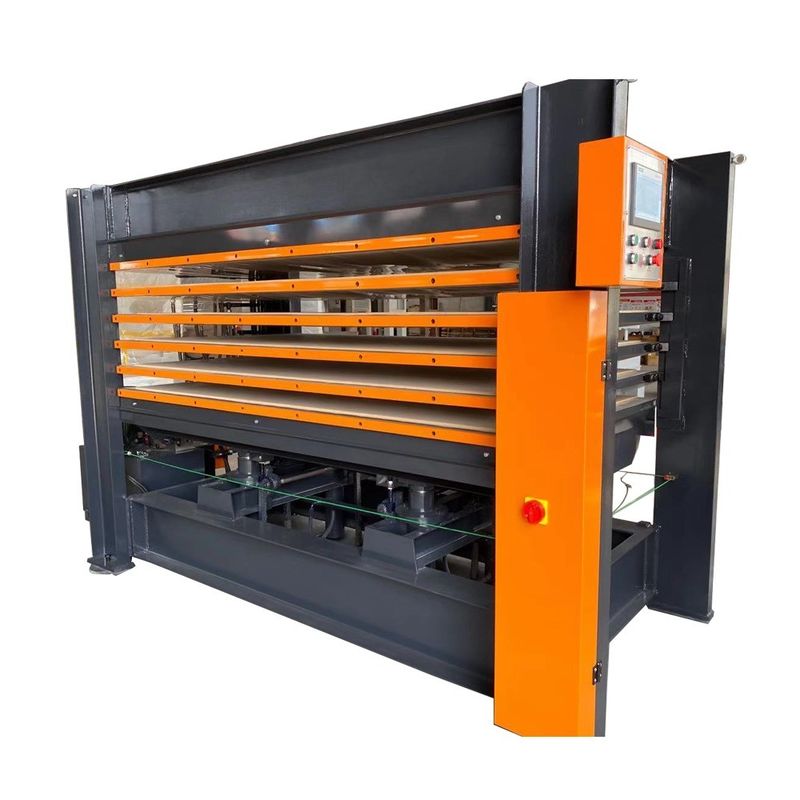 Machine de pressage isostatique à chaud à palettes de bois de 35 kW pour le processus de production de peau de porte en bois