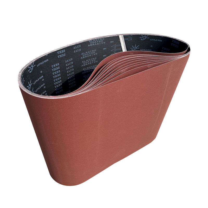 Papier de ponçage à bande de conditionnement de surface OEM pour machine à poncer le bois 610*100mm 3200*170mm